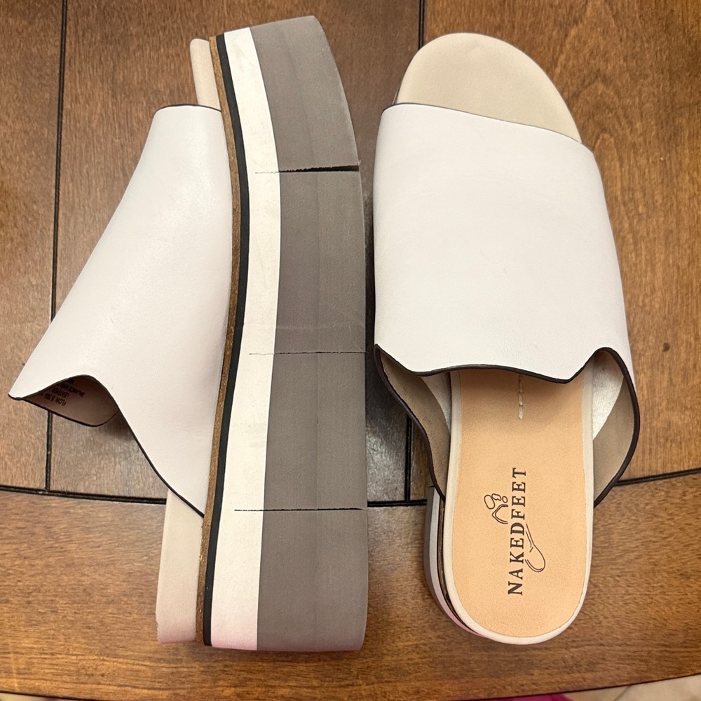 Naked Feet Platform Slides